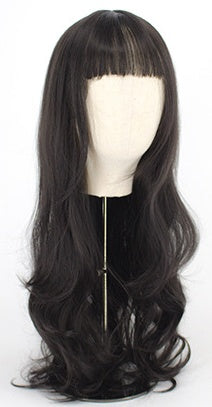 Curly Hair Big Wave Thin Air Bangs Full Headgear