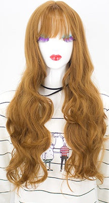 Curly Hair Big Wave Thin Air Bangs Full Headgear