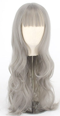 Curly Hair Big Wave Thin Air Bangs Full Headgear