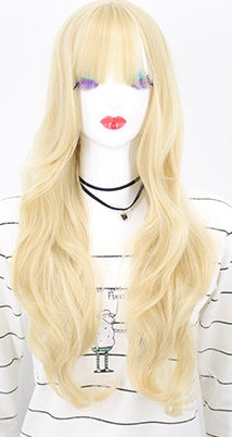 Curly Hair Big Wave Thin Air Bangs Full Headgear