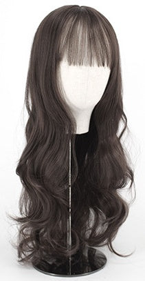 Curly Hair Big Wave Thin Air Bangs Full Headgear