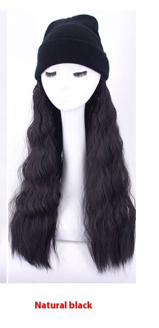 Fashion Women's Long Curly Hair Hat