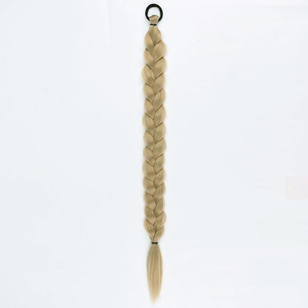 24-inch Women's Braid Hair Ring Horse Tail Strip Rubber Band Horse Tail
