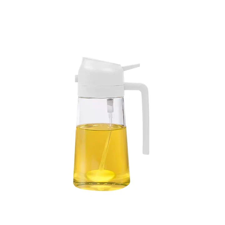 Oljedispenser 1+1 GRATIS: 2-i-1 olje- og væskedispenser i glass for helling og spraying