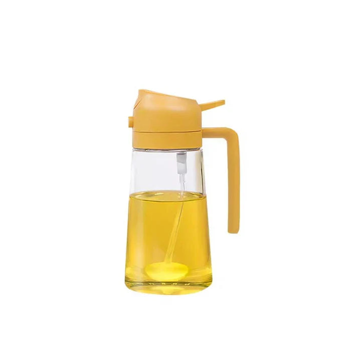 Oljedispenser 1+1 GRATIS: 2-i-1 olje- og væskedispenser i glass for helling og spraying