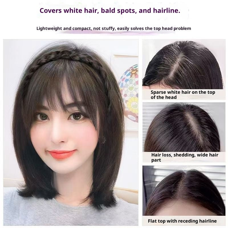 Bangs Wig Women's Artificial Twist Braid Hair Band Integrated