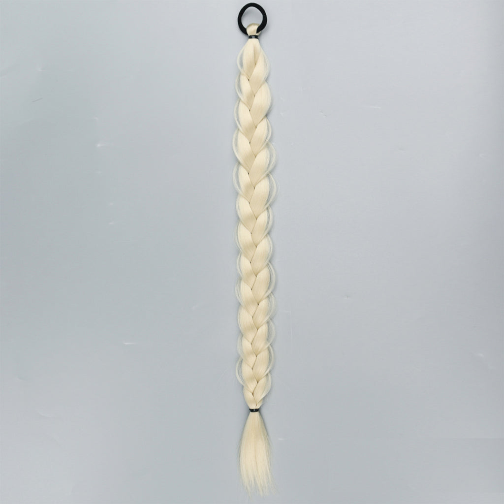 24-inch Women's Braid Hair Ring Horse Tail Strip Rubber Band Horse Tail