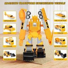 Magnetisches Transform-Engineering-Auto, zusammengebautes Spielzeug 