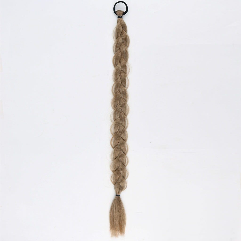 24-inch Women's Braid Hair Ring Horse Tail Strip Rubber Band Horse Tail