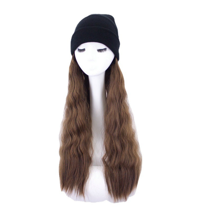 Fashion Women's Long Curly Hair Hat