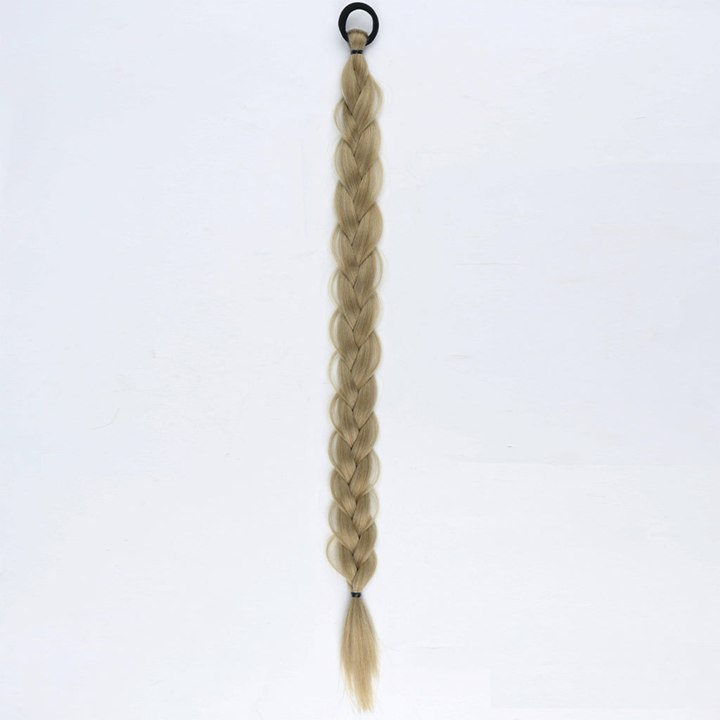 24-inch Women's Braid Hair Ring Horse Tail Strip Rubber Band Horse Tail